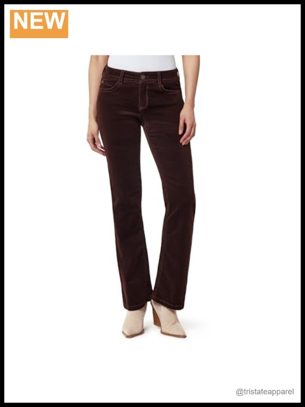 Corduroy Low Rise Slim Flare Pants Stretch Curvy Fit